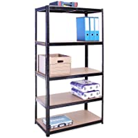 G-Rack 0014 Sistema de estanterías- Acero Inoxidable con Recubrimiento de Polvo Negro- 1 Bay